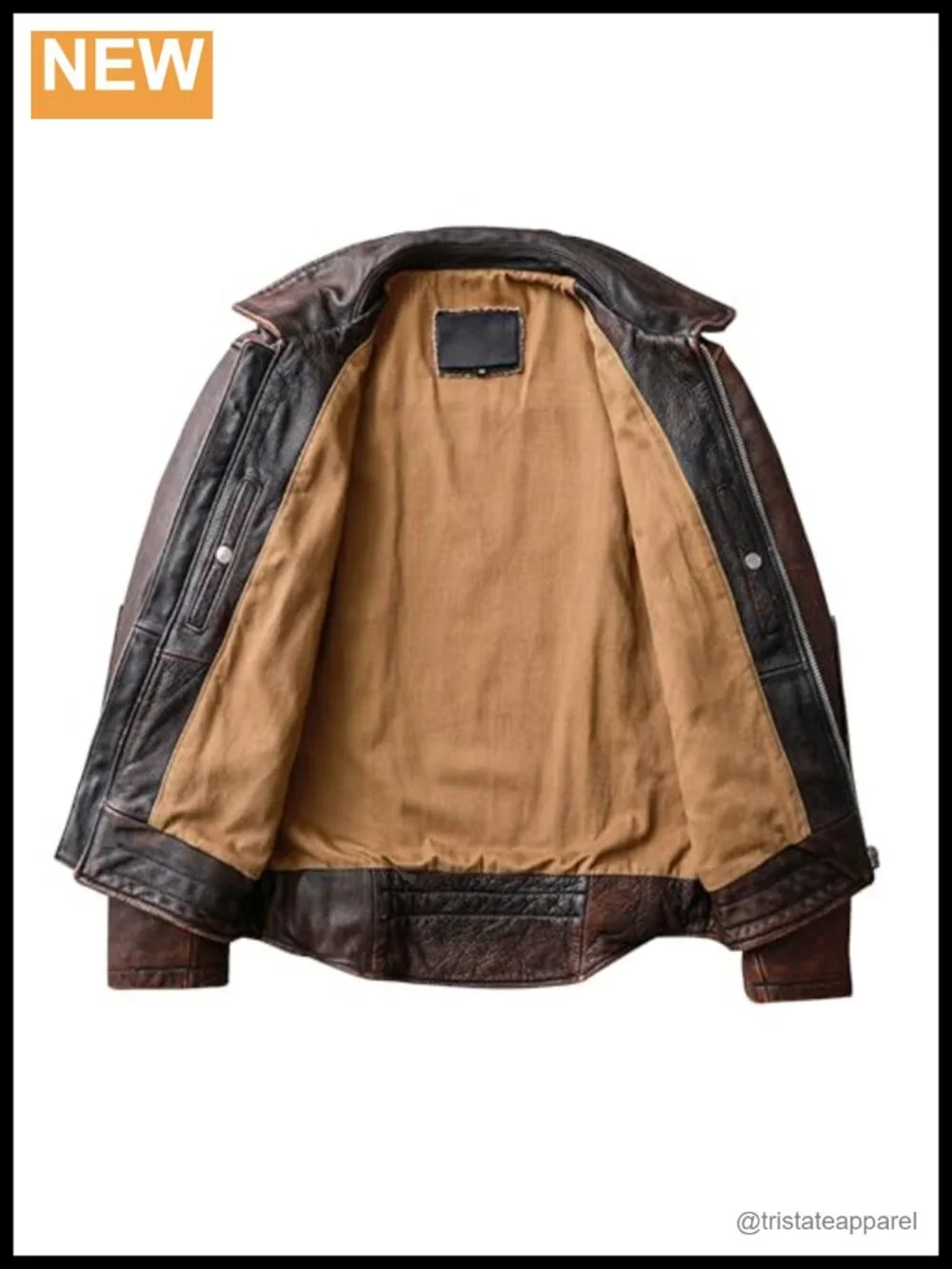 Men's Genuine Leather Motorcycle Jacket Slim Fit Tuxedo Car Coat